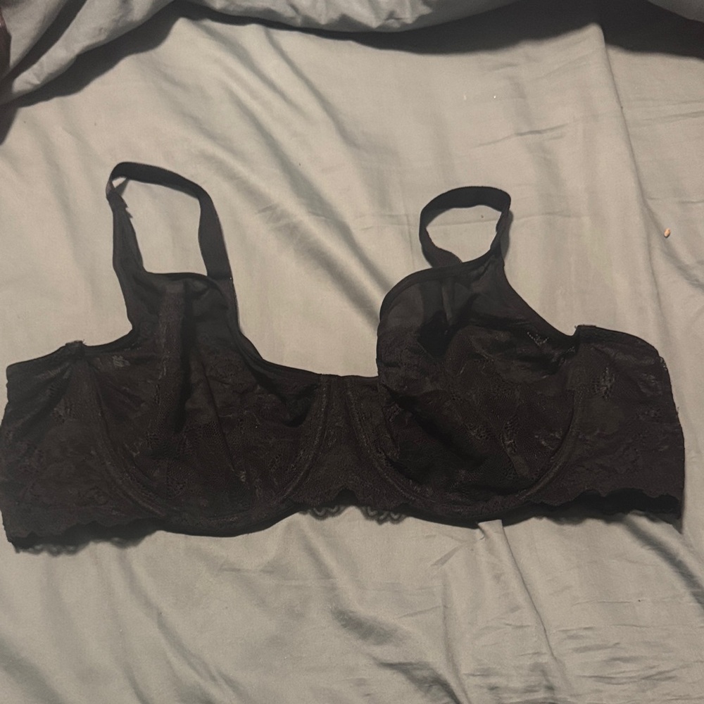 Elegant Black unlined Lace Bra